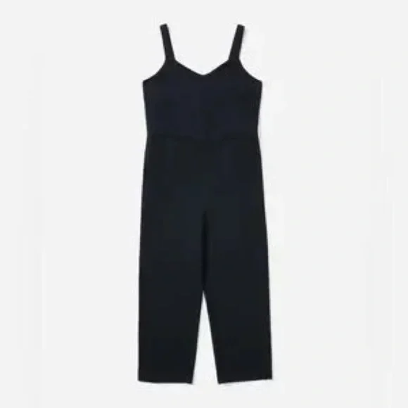 EVERLANE Japanese GoWeave Slip Jumpsuit in Black - Picture 3 of 7